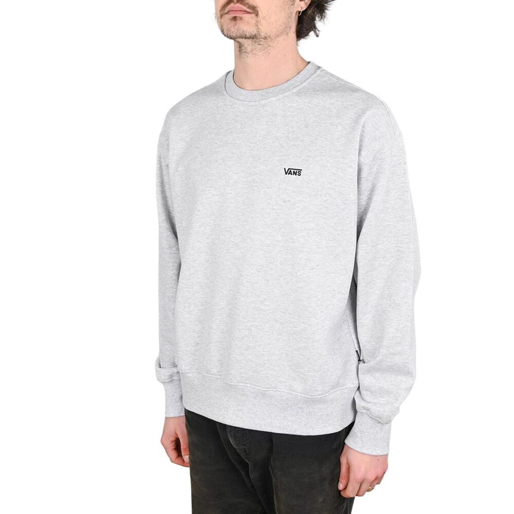Vans Left Chest II Loose Crew Sweater - Light Grey Heather