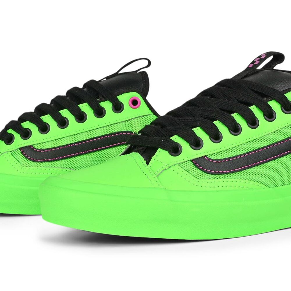 Vans Old Skool 36+ Skate Shoes - Acid Airbrush Black/Green Gecko