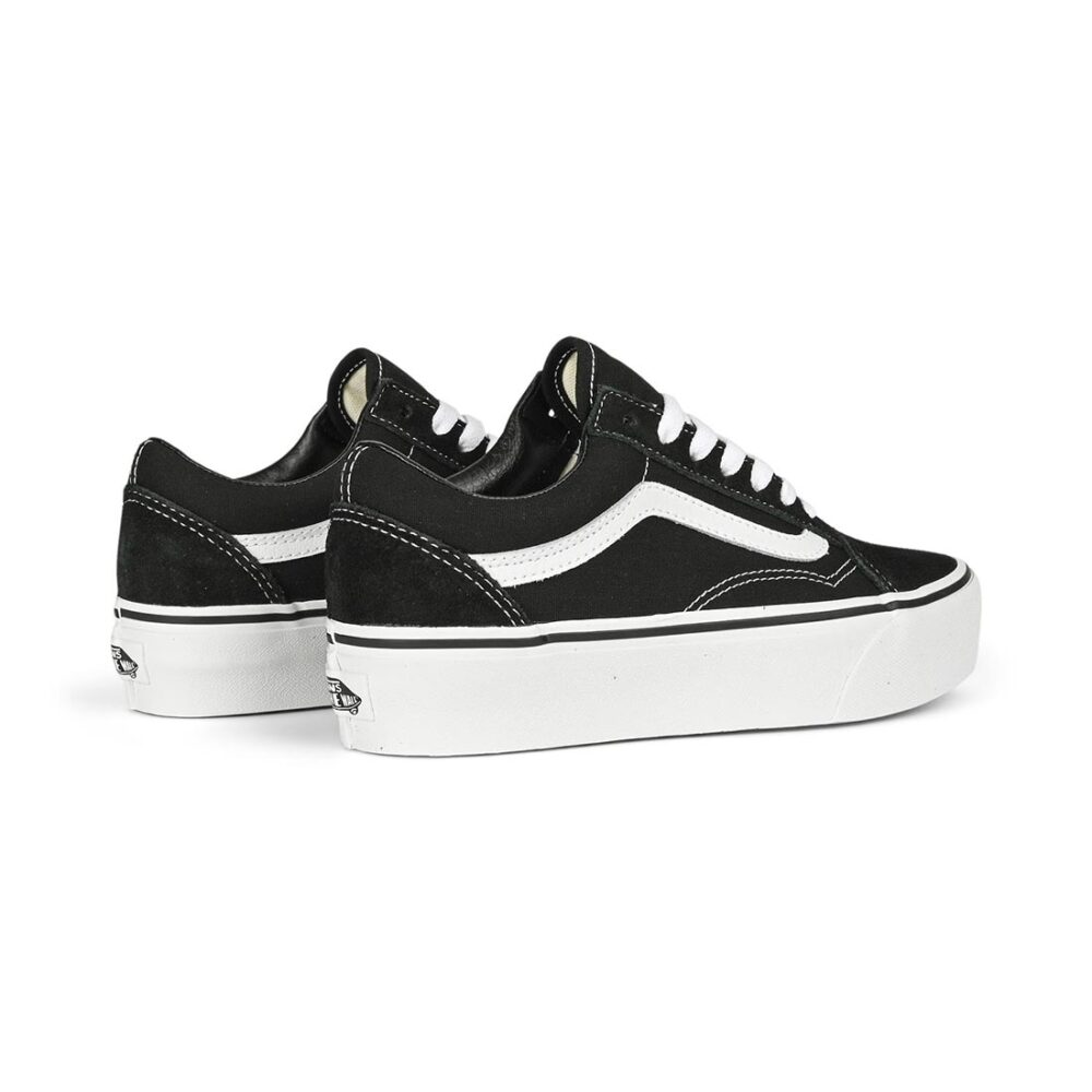 Vans Old Skool Platform Skate Shoes - Black/White
