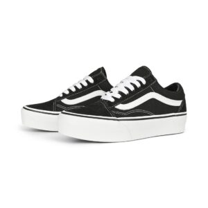 Vans Old Skool Platform Skate Shoes - Black/White
