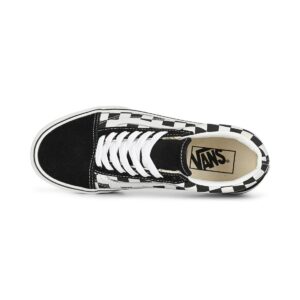 Vans Old Skool Platform Skate Shoes - Checkerboard Black/True White
