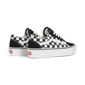 Vans Old Skool Platform Skate Shoes - Checkerboard Black/True White