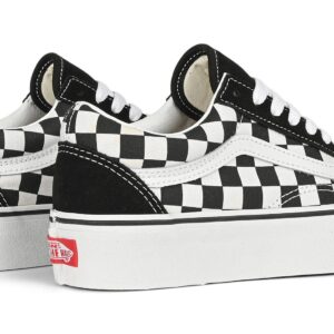 Vans Old Skool Platform Skate Shoes - Checkerboard Black/True White
