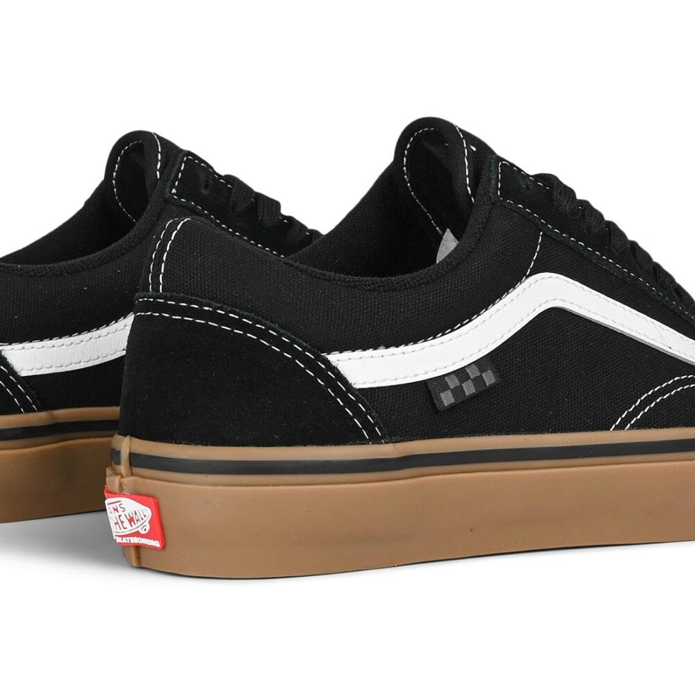 Vans Old Skool Pro Skate Shoes - Black/Gum/White