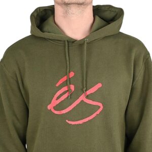 eS Script Pullover Hoodie - Olive