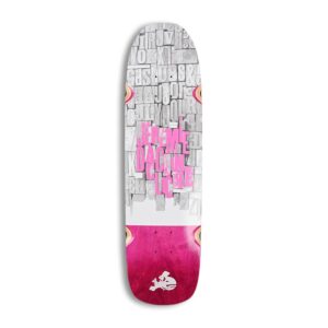 Cliche Daclin Gutenberg 8.5" Skateboard Deck - White/Pink