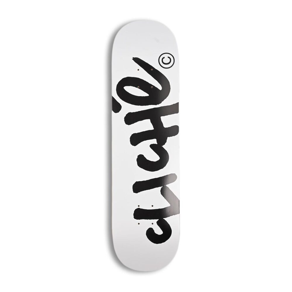 Cliche Handwritten 8.25" Skateboard Deck - White/Black