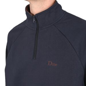 Dime Classic Terry Quarter Zip Sweater - Navy
