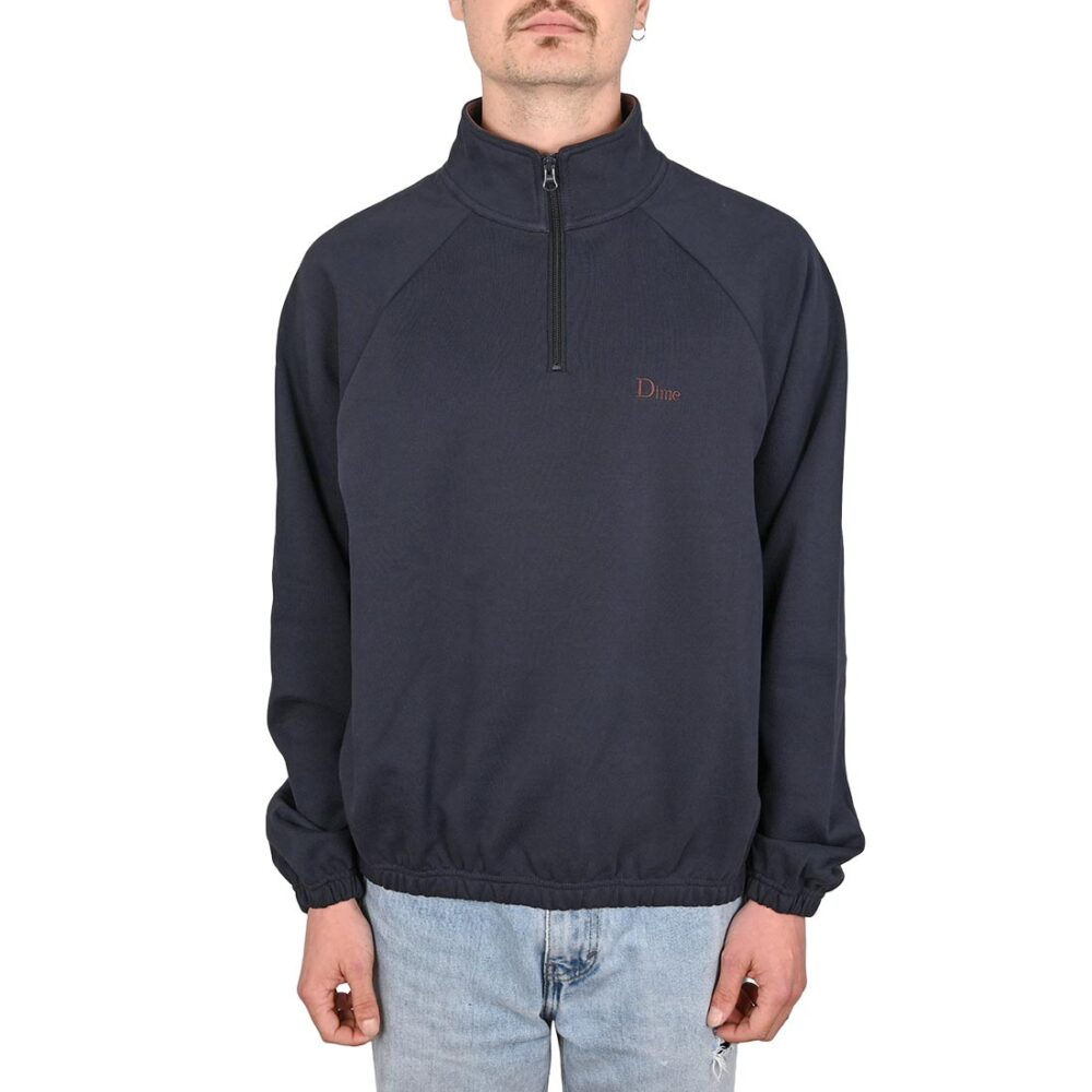 Dime Classic Terry Quarter Zip Sweater - Navy
