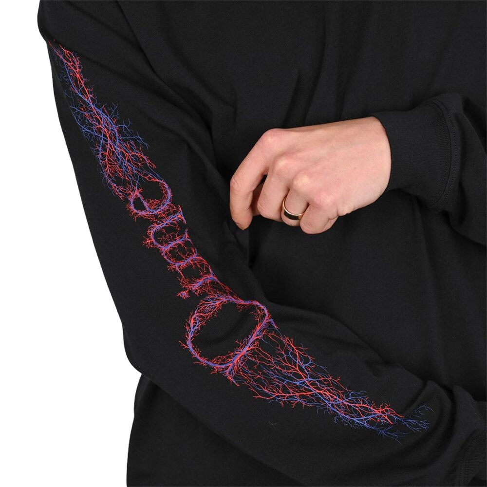 Dime Classic Veins Long-Sleeved T-Shirt - Black