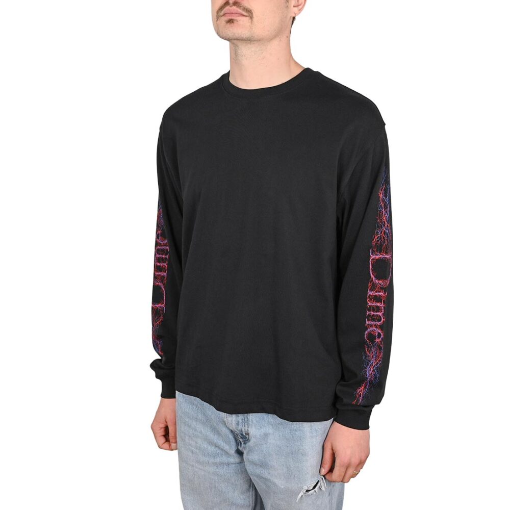 Dime Classic Veins Long-Sleeved T-Shirt - Black