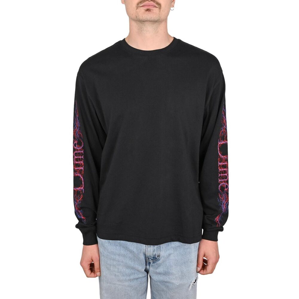 Dime Classic Veins Long-Sleeved T-Shirt - Black