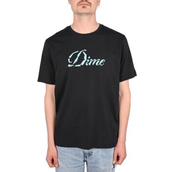 Dime Cursive Paper Cut S/S T-Shirt - Black