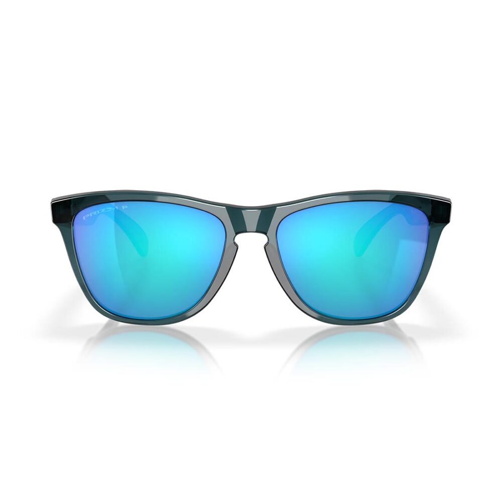 Oakley Frogskin Polarised Sunglasses - Crystal Black/Prizm Sapphire