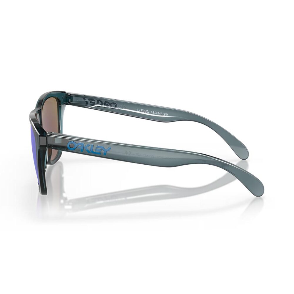 Oakley Frogskin Polarised Sunglasses - Crystal Black/Prizm Sapphire