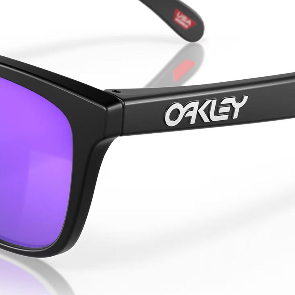 Oakley Frogskin Sunglasses - Matte Black/Prizm Violet