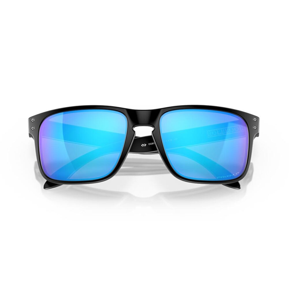 Oakley Holbrook Polarised Sunglasses - Matte Black/Prizm Sapphire