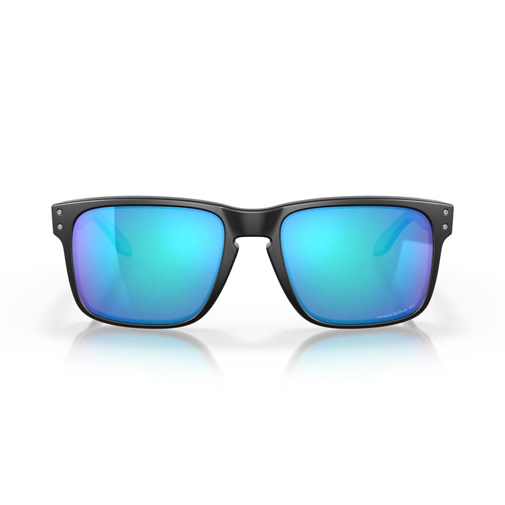 Oakley Holbrook Polarised Sunglasses - Matte Black/Prizm Sapphire