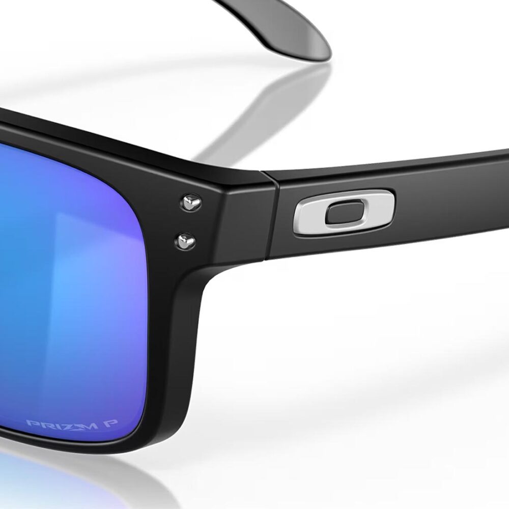 Oakley Holbrook Polarised Sunglasses - Matte Black/Prizm Sapphire