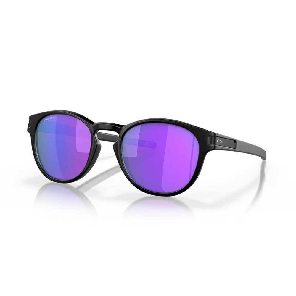 Oakley Latch Sunglasses - Matte Black/Prizm Violet