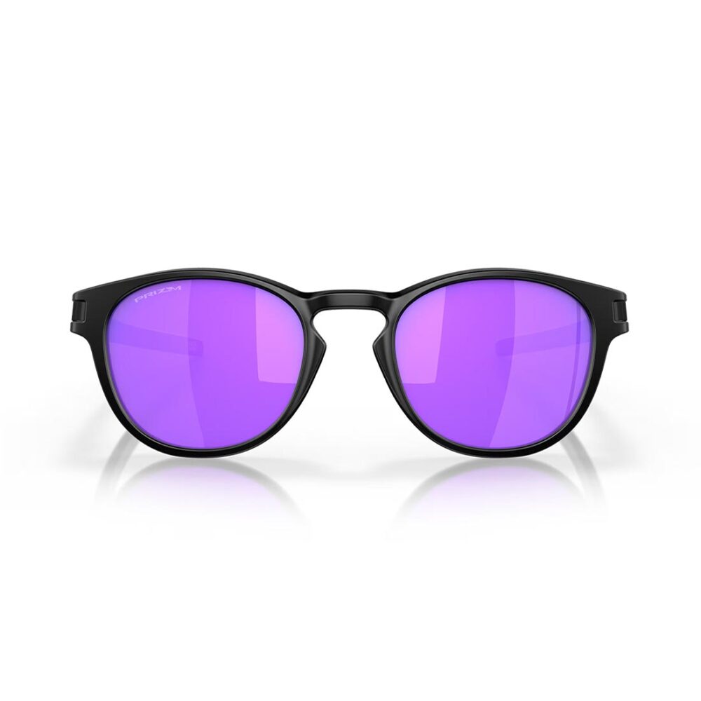 Oakley Latch Sunglasses - Matte Black/Prizm Violet