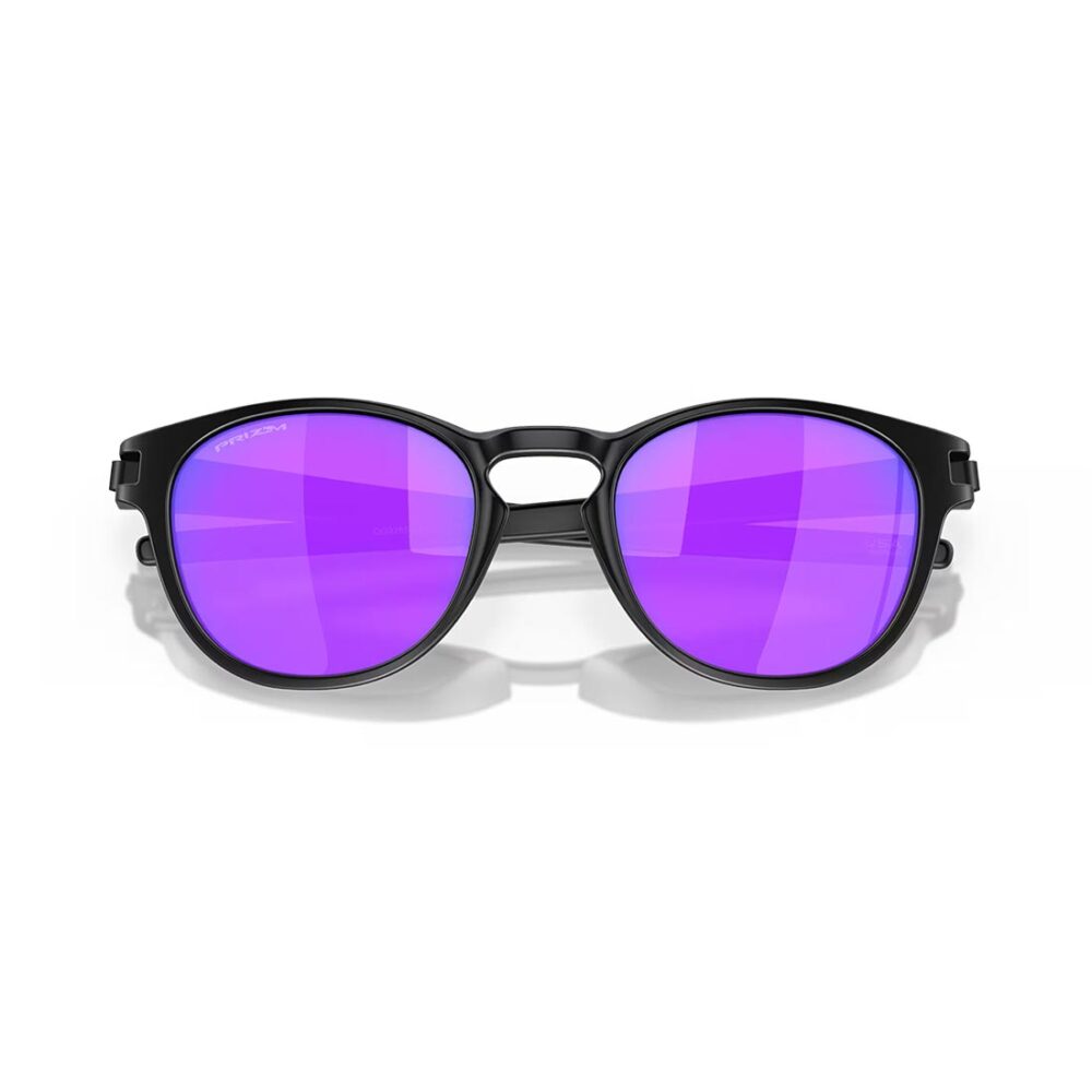Oakley Latch Sunglasses - Matte Black/Prizm Violet