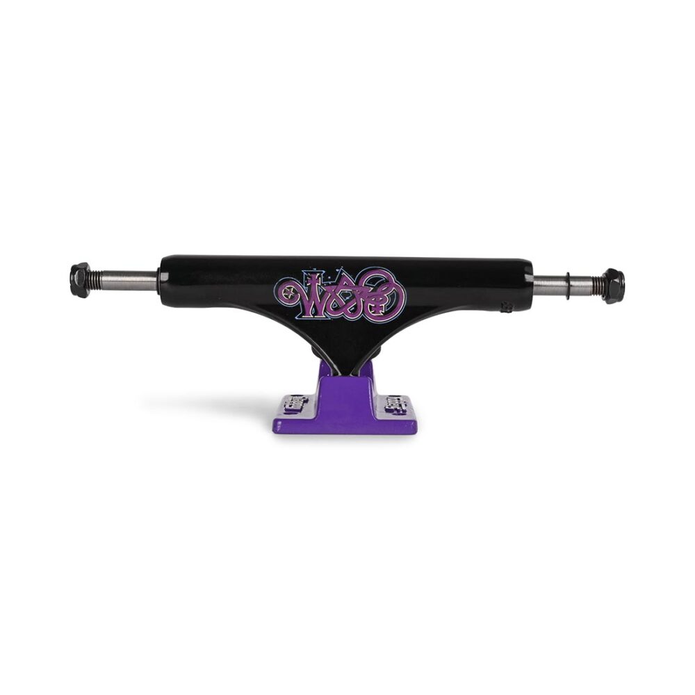 Slappy ST1 Hollow Bam 8" Skateboard Trucks (Pair) - Black/Purple