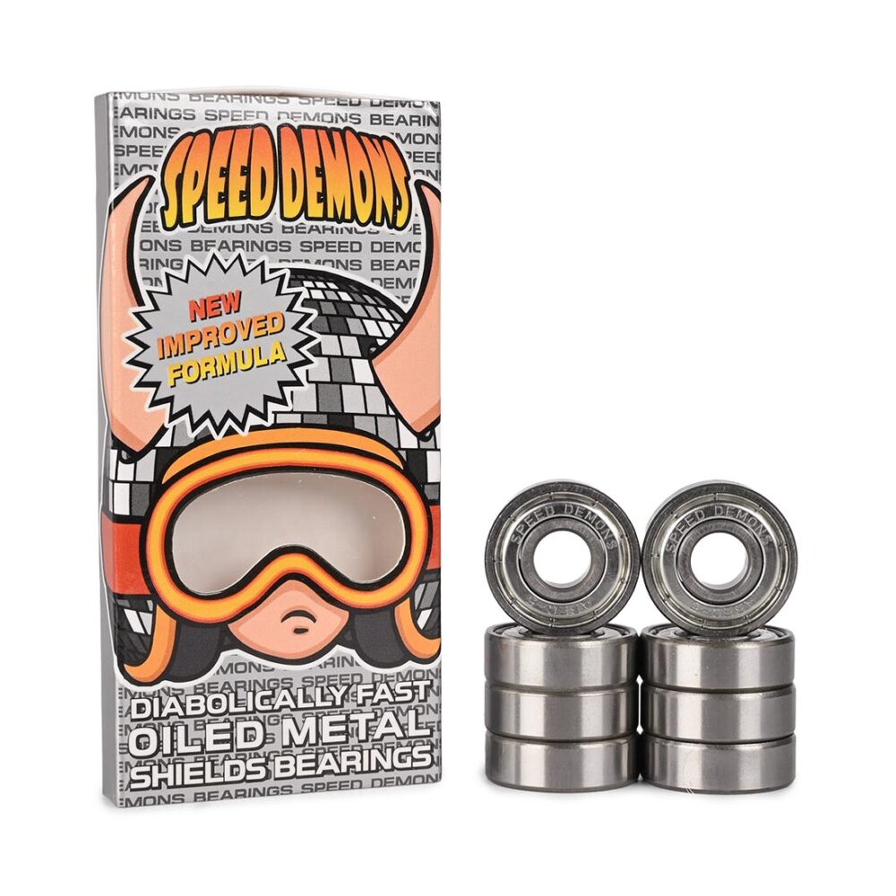 Speed Demons Disco Abec-5 Skateboard Bearings (8 Pack) - Silver