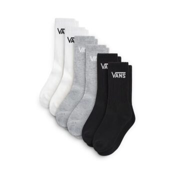 Vans Classic Crew Socks 6 Pack - White/Black/Heather Grey