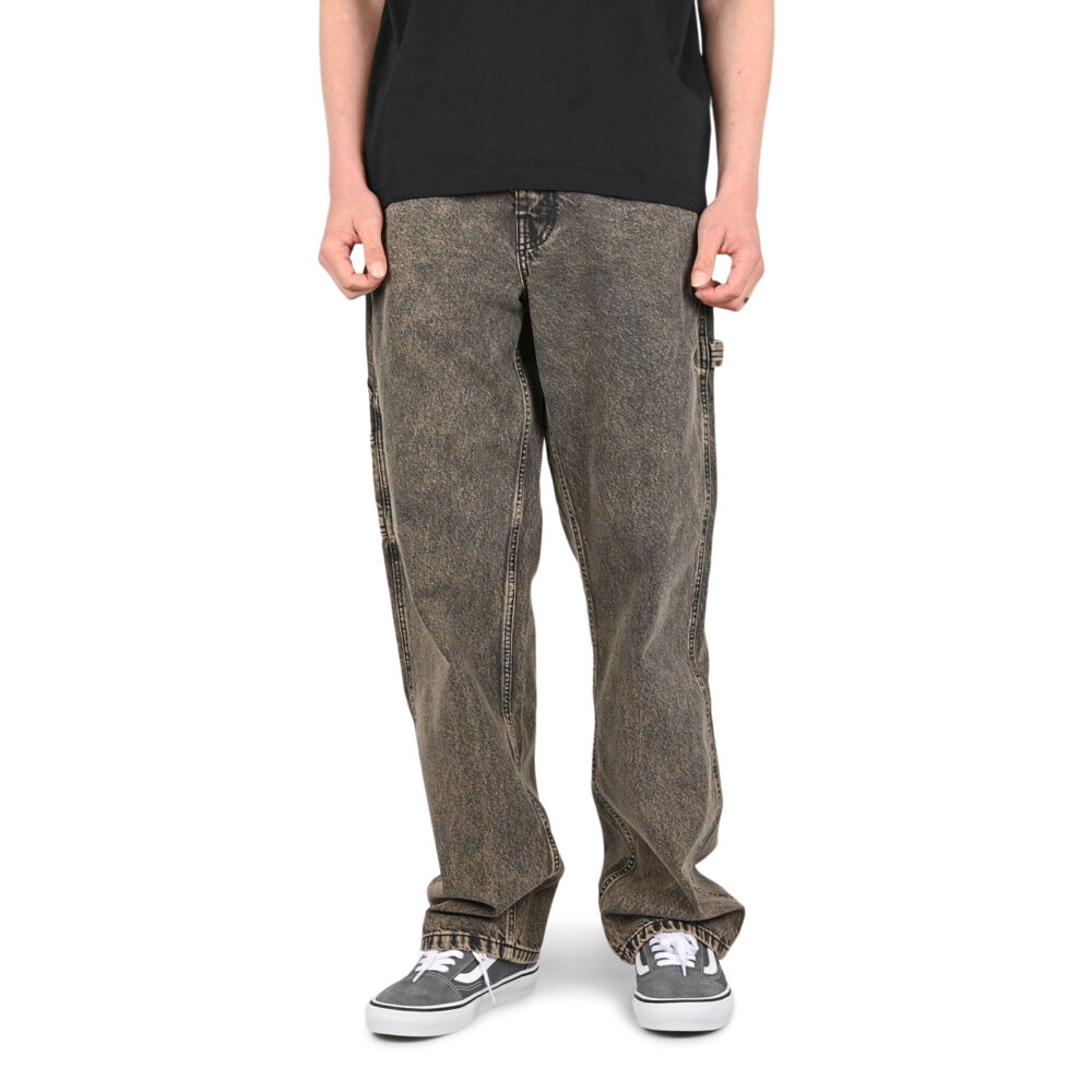 Vans Drill Chore Loose Acid Wash Carpenter Pants - Bay Leaf