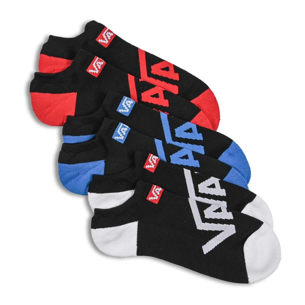 Vans No Show Ankle Socks 3 Pack - Black