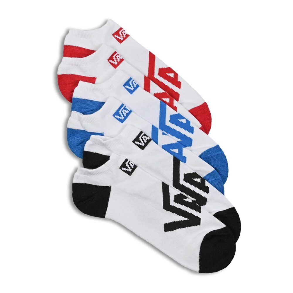 Vans No Show Ankle Socks 3 Pack - White