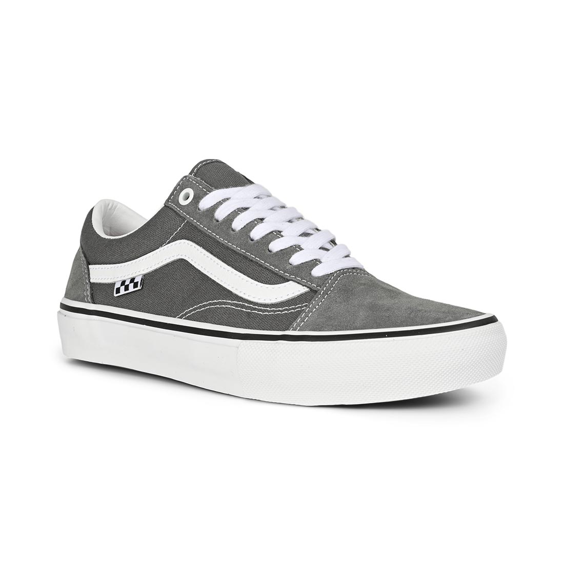 Vans Old Skool Pro Skate Shoes - Pewter/White -  10 UK