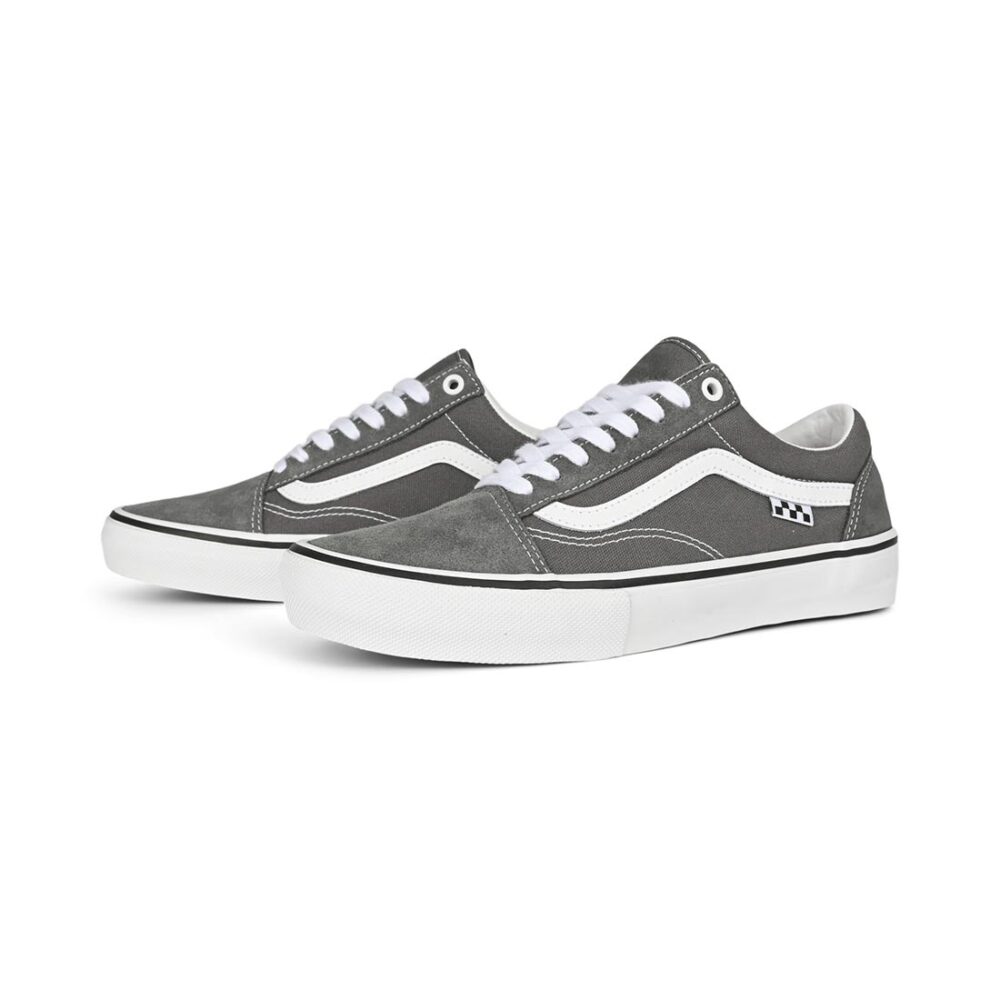Vans Old Skool Pro Skate Shoes - Pewter/White