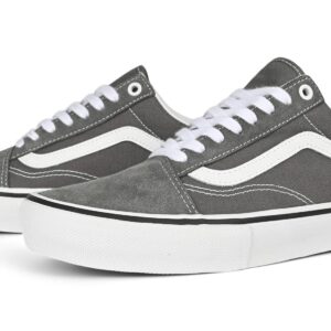 Vans Old Skool Pro Skate Shoes - Pewter/White