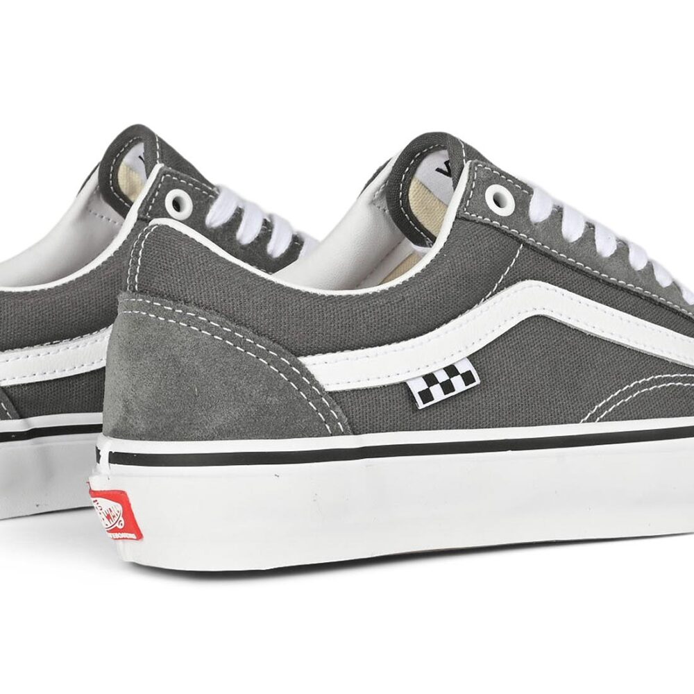 Vans Old Skool Pro Skate Shoes - Pewter/White