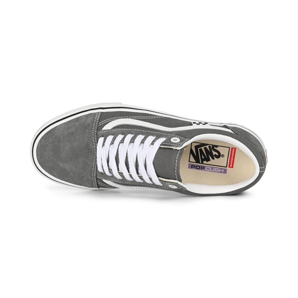 Vans Old Skool Pro Skate Shoes - Pewter/White