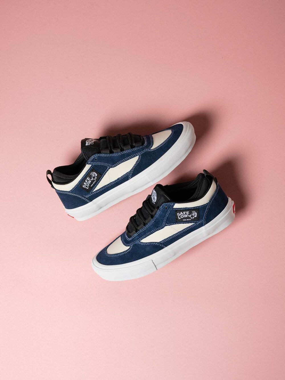 Vans Safe Low Skate Shoes - Navy/Marshmallow