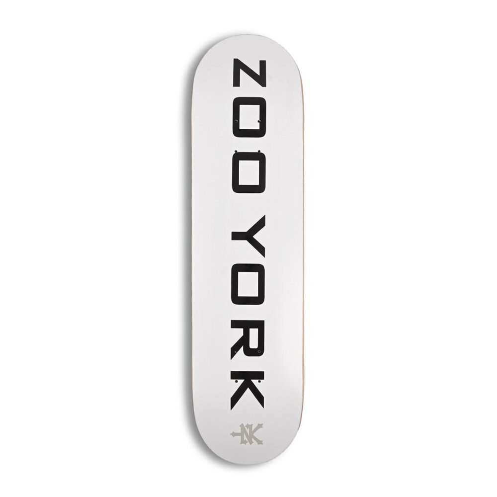 Zoo York OG 95 Logo Block 8" Skateboard Deck - White/Black/Grey
