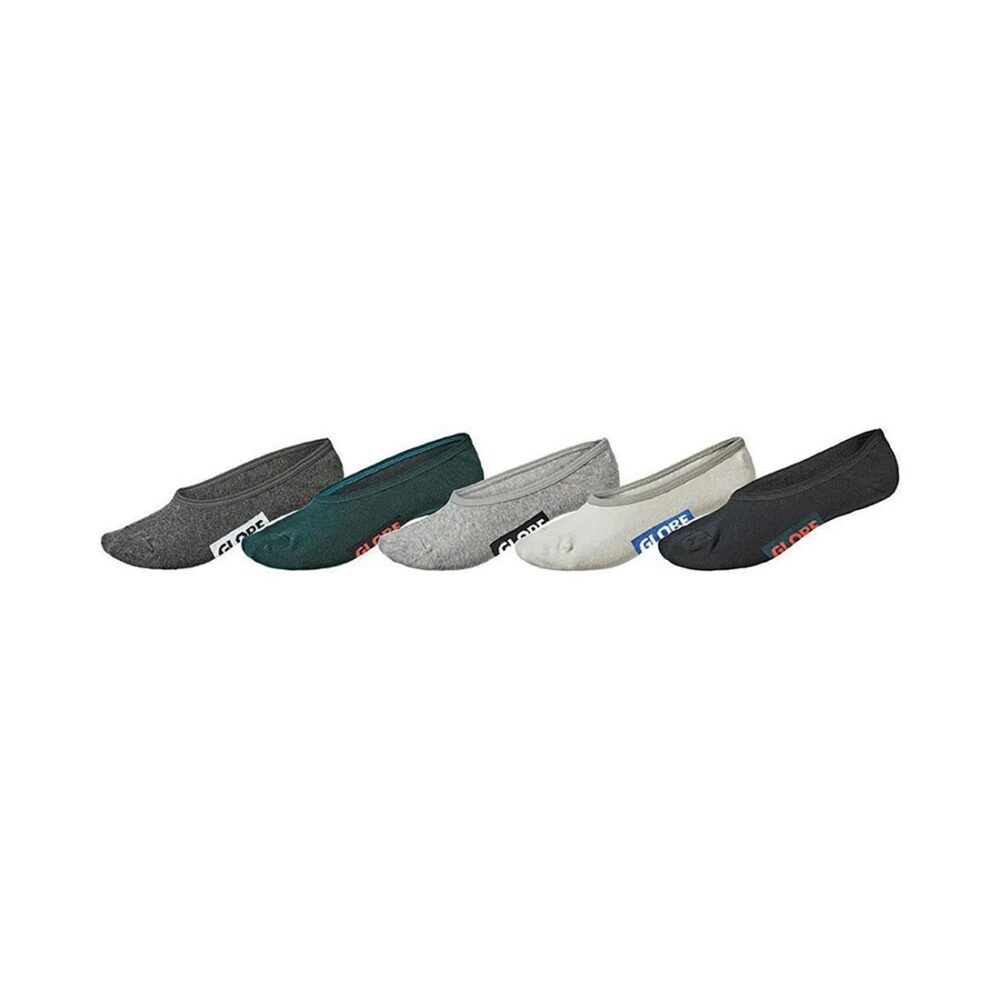 Globe Hilite Invisible Socks 5 Pack - Assorted