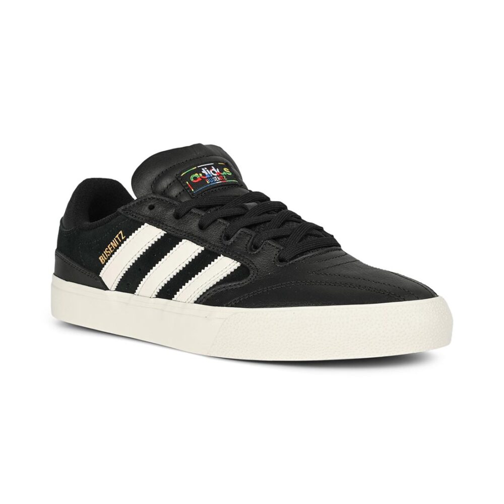 Adidas Busenitz Vulc II Skate Shoes - Core Black/Chalk White/Gold