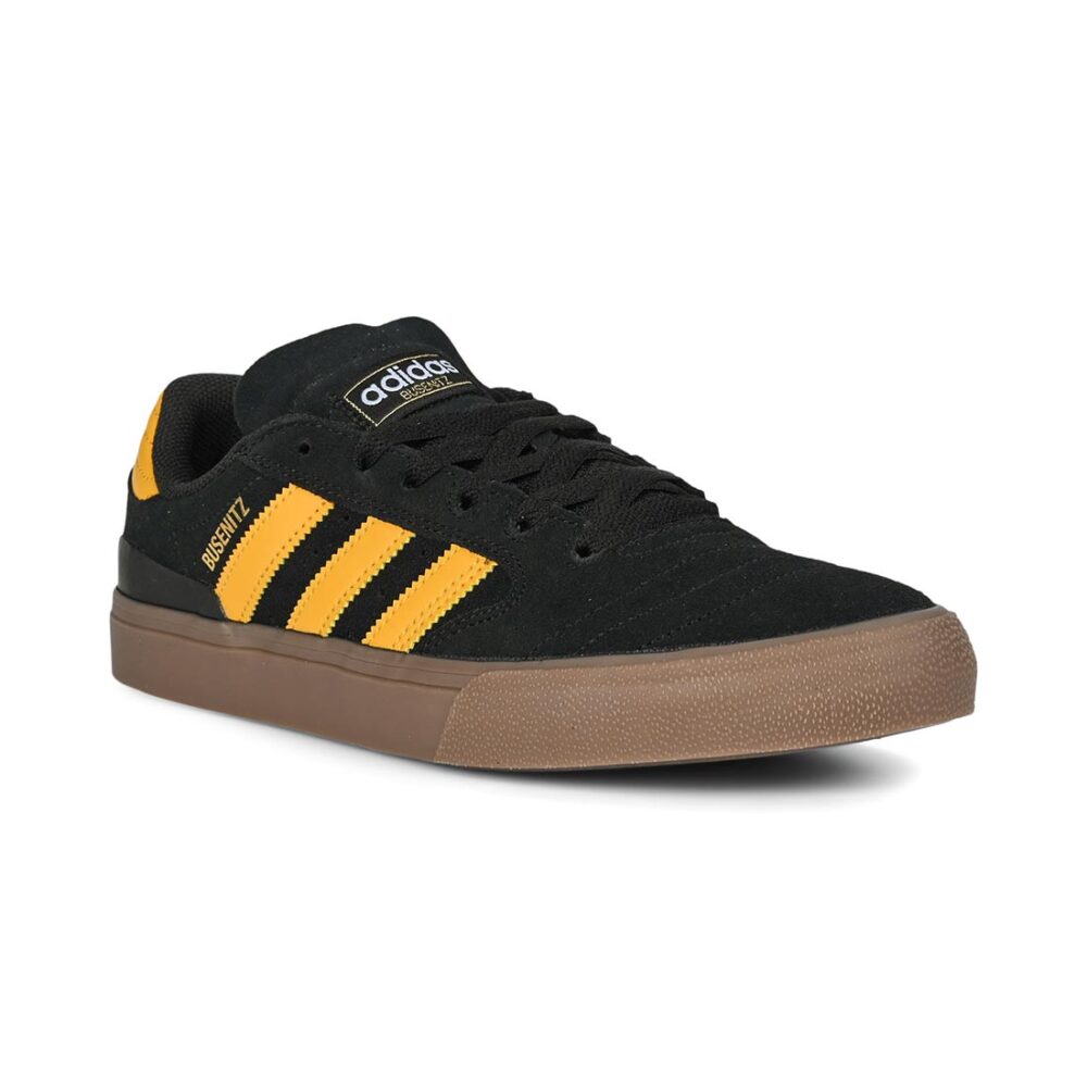Adidas Busenitz Vulc II Skate Shoes - Core Black/Yellow/Gum