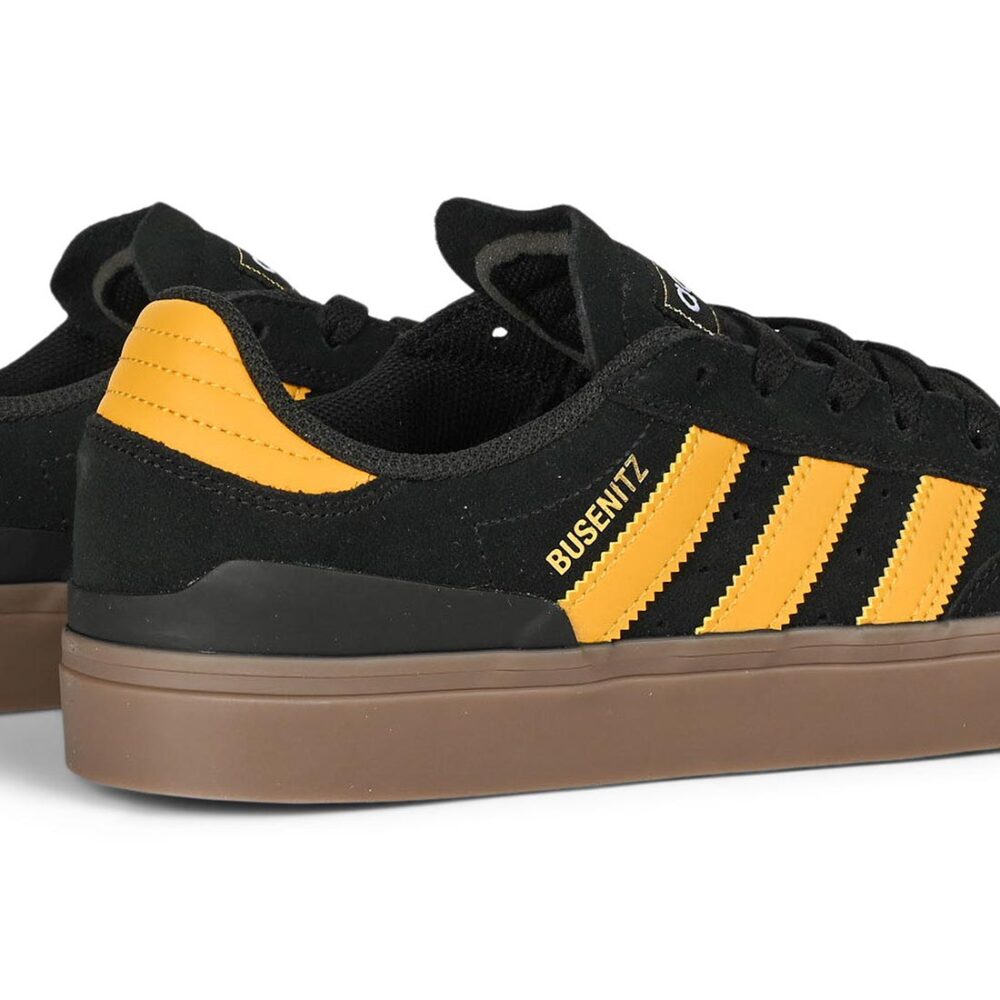 Adidas Busenitz Vulc II Skate Shoes - Core Black/Yellow/Gum