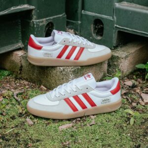Adidas Glenburn Skate Shoes - White/Better Scarlet/Gum