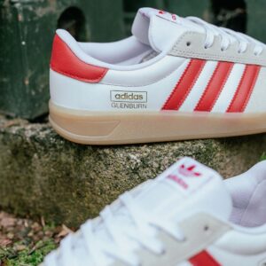 Adidas Glenburn Skate Shoes - White/Better Scarlet/Gum