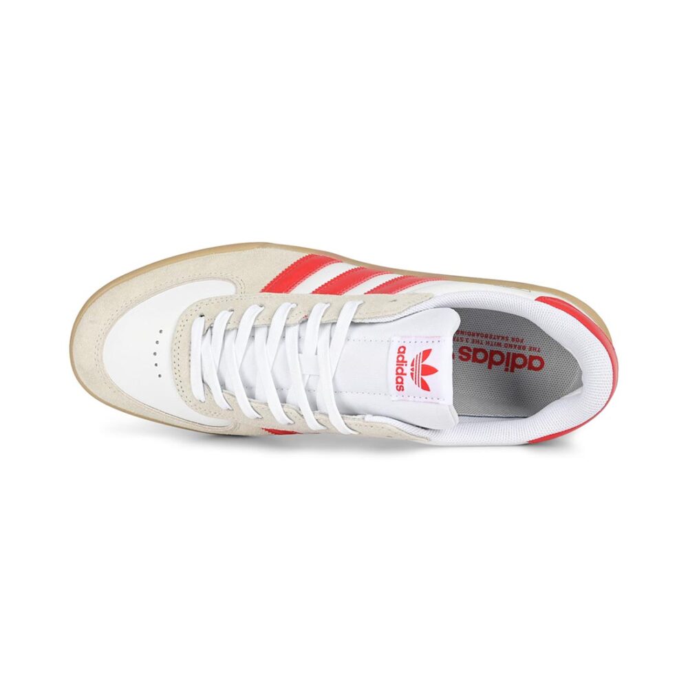 Adidas Glenburn Skate Shoes - White/Better Scarlet/Gum