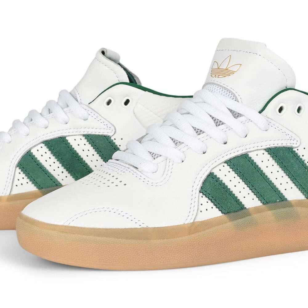 Adidas Tyshawn Skate Shoes - White/Green/Gum