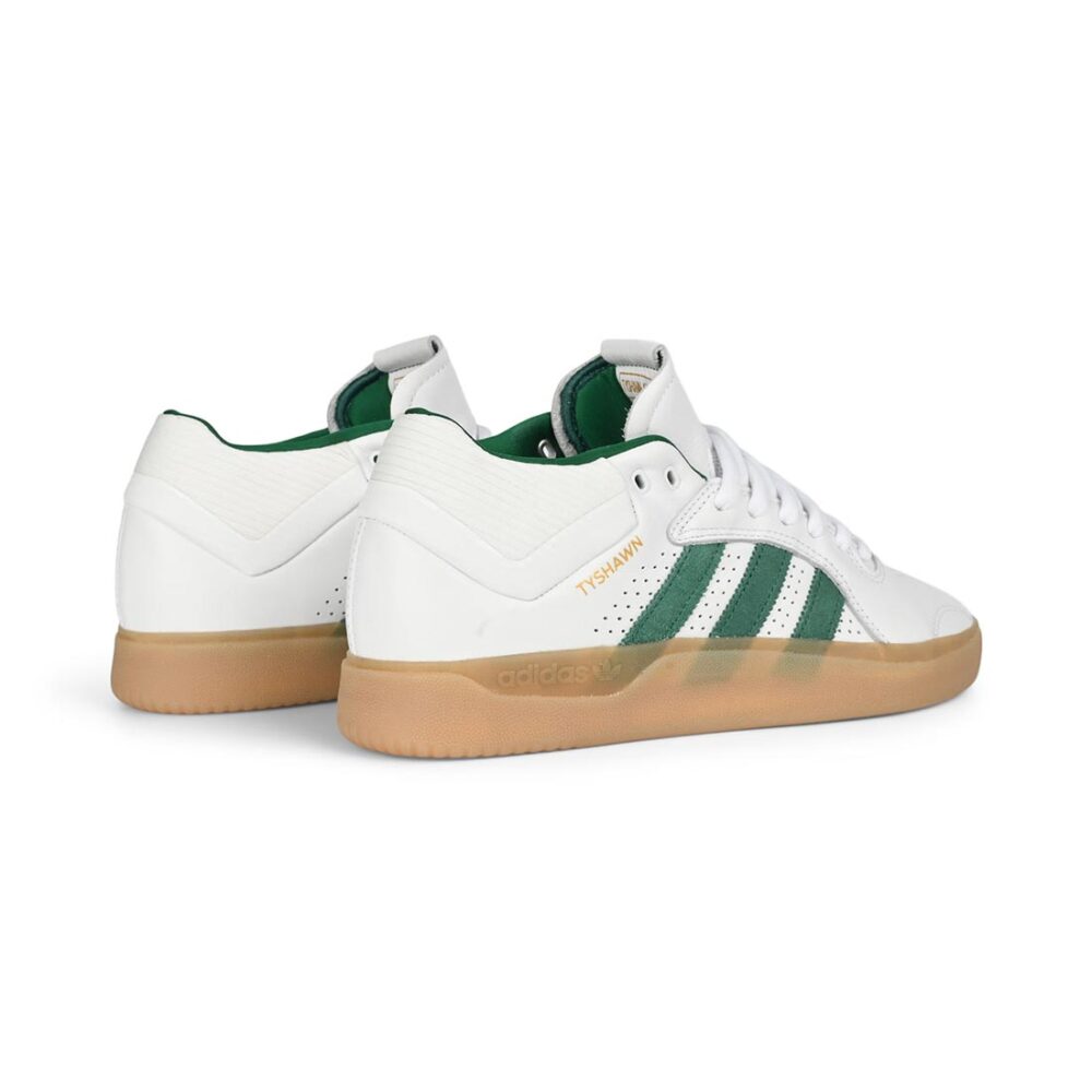 Adidas Tyshawn Skate Shoes - White/Green/Gum