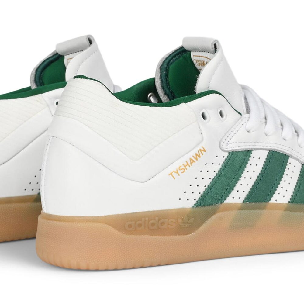 Adidas Tyshawn Skate Shoes - White/Green/Gum