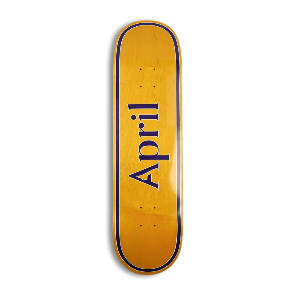 April OG Logo Skateboard Deck - Yellow/Purple
